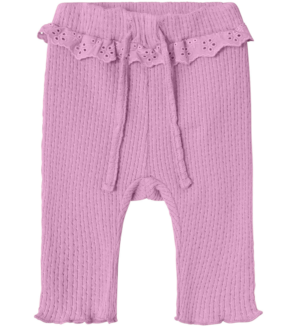 Name It Hosen - Strick - NbfLona - Pastel Lavender - Name It - 62 - Hosen - Baumwolle