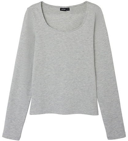 LMTD Bluse - NlfNove - Light Grey Melange LMTD Bluse - NlfNove - Light Grey Melange