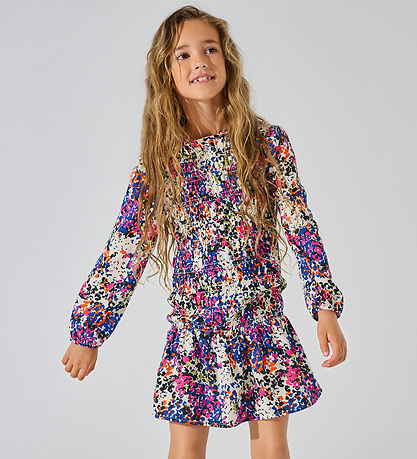 Kids Only Kjole - LogLuva - Smock -  Cloud Dancer/Multi Leo Kids Only Kjole - LogLuva - Smock -  Cloud Dancer/Multi Leo