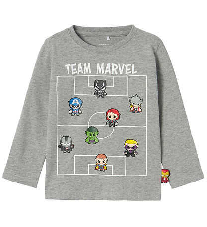 Name It Bluse - NmmJes Marvel - Grey Melange