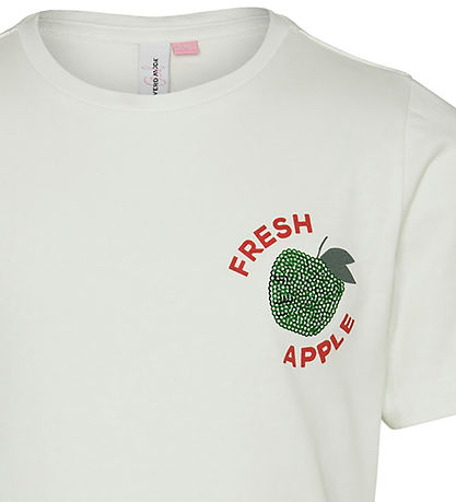Vero Moda Girl T-shirt - VmEllie - Snow White/W. Conditioner Gre Vero Moda Girl T-shirt - VmEllie - Snow White/W. Conditioner Gre