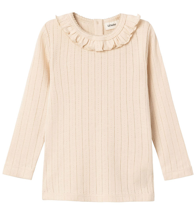 Lil' Atelier Bluse Sheer Bliss Med Flæsekrave - Str. 2y 92cm