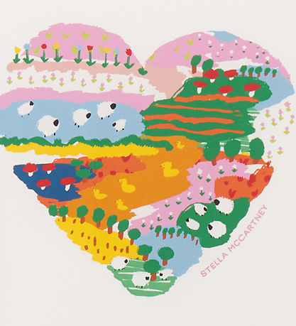 Stella McCartney Kids T-shirt - Ivory m. Hjerte