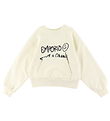Emporio Armani Sweatshirt  - Cropped - Vanilla Ice m. Sort Emporio Armani Sweatshirt  - Cropped - Vanilla Ice m. Sort