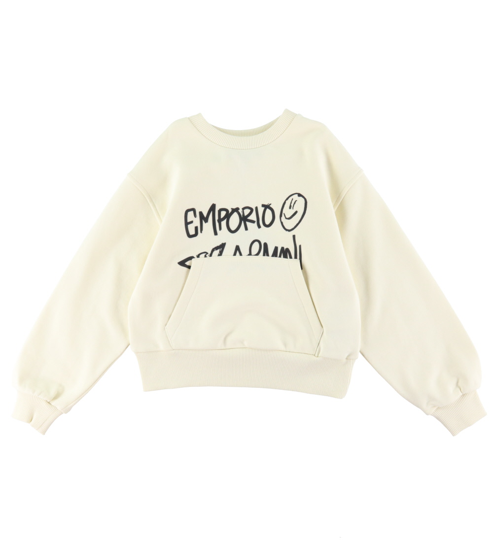 Emporio Armani Sweatshirt - Kurz geschnitten - Vanilla Ice m. Sc - Emporio Armani - 8 Jahre (128) - Sweatshirts