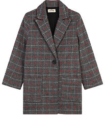 Zadig & Voltaire Frakke - Akryl/Uld - Gråternet m. Rød Zadig & Voltaire Frakke - Akryl/Uld - Gråternet m. Rød