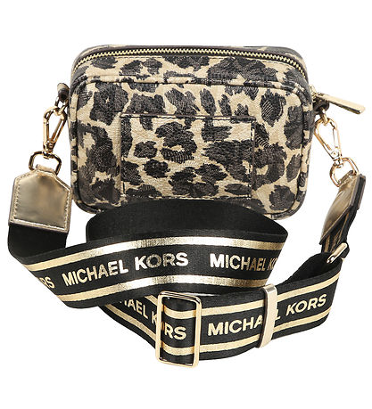 Michael Kors Skuldertaske - Stone m. Leopardprint Michael Kors Skuldertaske - Stone m. Leopardprint