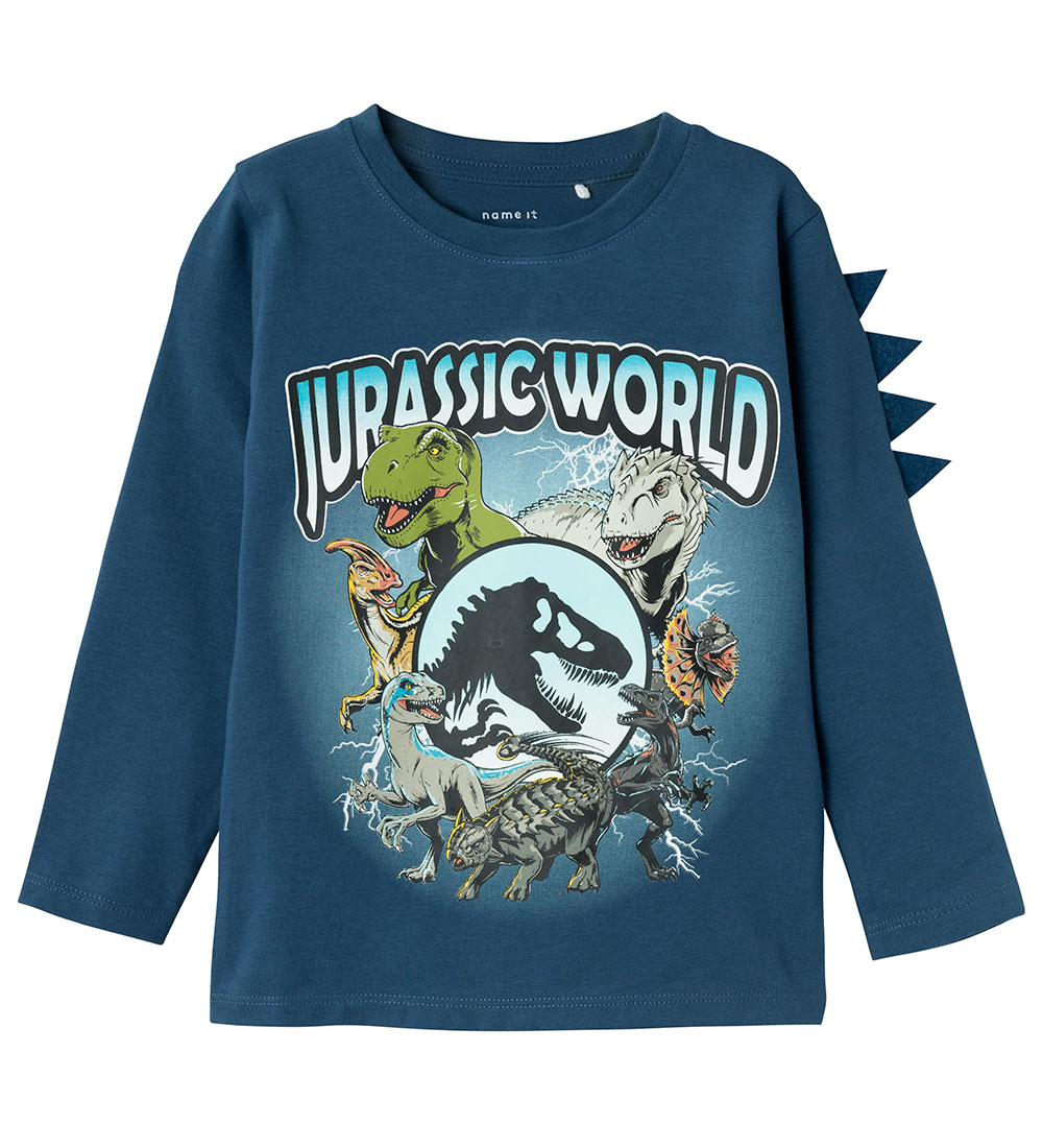Name It Bluse - Noos - NmmJolly Jurassic - Dark Denim - Name It - 2 Jahre (92) - Blusen