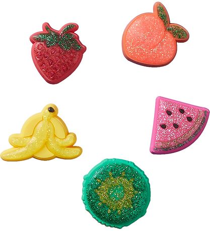 Crocs Vedhæng - Sparkle Glitter Fruits - 5-pak Crocs Vedhæng - Sparkle Glitter Fruits - 5-pak
