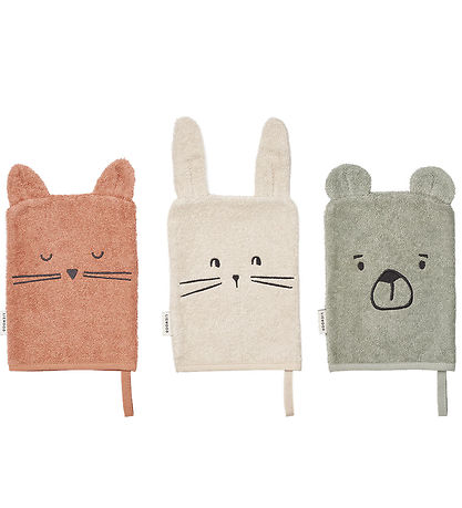 Liewood Vaskeklude - Sylvester - 3-pak - Dove Blue Mix Liewood Vaskeklude - Sylvester - 3-pak - Dove Blue Mix