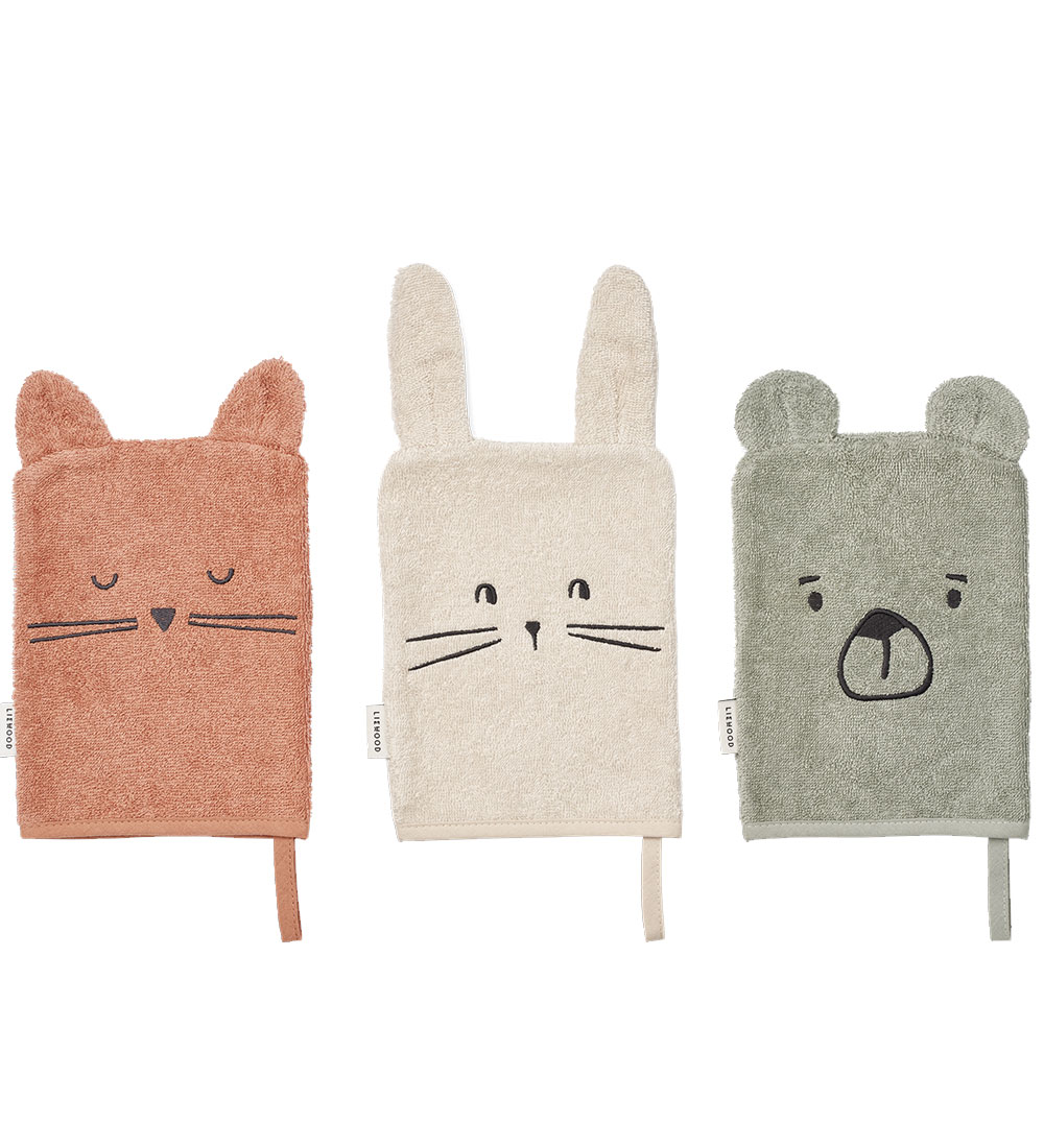 Liewood Waschlappen - Sylvester - 3er-Pack - Dove Blue Mix - Liewood - One Size - Waschlappen