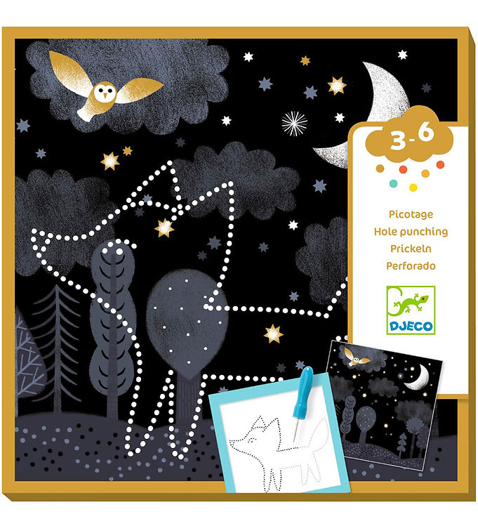 Djeco Kreasæt - Prikning - Dyr