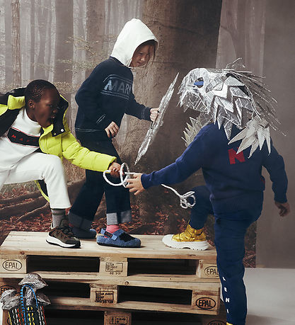 Marni Bluse - Bomuld/Uld - True Blue m. Rød Marni Bluse - Bomuld/Uld - True Blue m. Rød