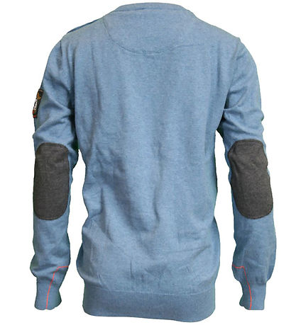 Hound Bluse - Strik - Dusty Blue Melange