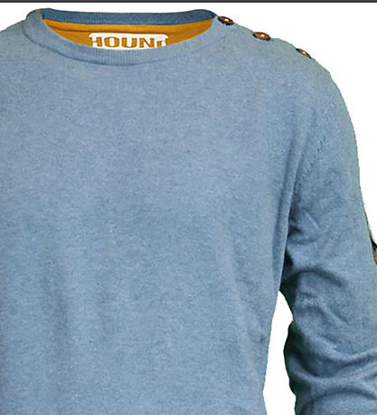 Hound Bluse - Strik - Dusty Blue Melange