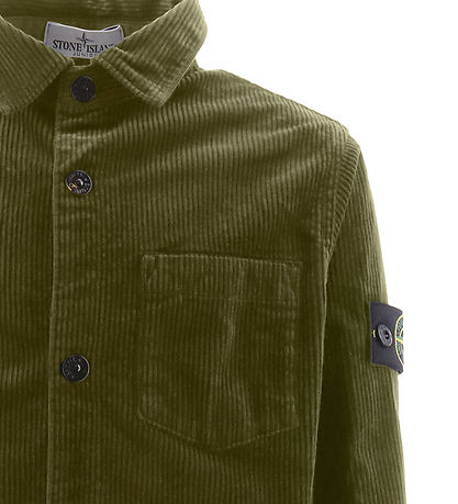 Stone Island Overshirt - Fløjl - Sage