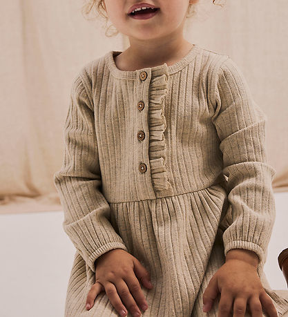 Lil' Atelier Kjole - NmfNiva - Bleached Sand Lil' Atelier Kjole - NmfNiva - Bleached Sand