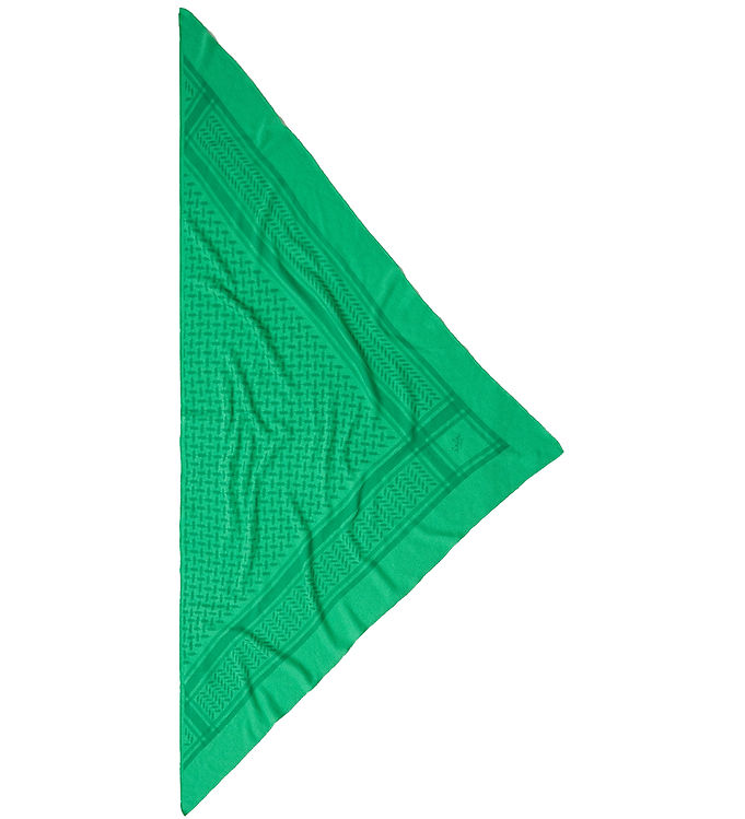 LaLa Berlin Tørklæde - 162x85 - Triangle Trinity - Cra Cra/Grøn