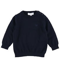Emporio Armani Bluse - Strik - Navy Emporio Armani Bluse - Strik - Navy