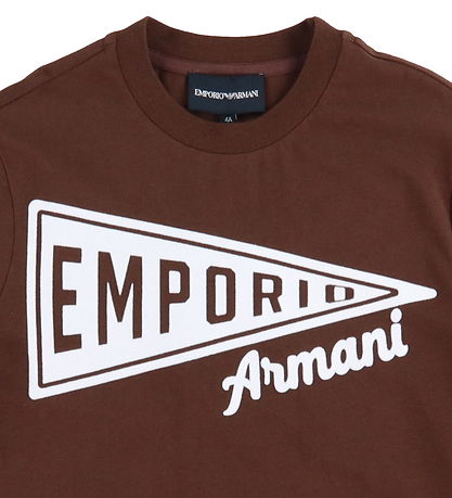 Emporio Armani T-shirt - Chicory Coffee/Hvid