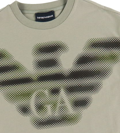Emporio Armani T-shirt - Dried Sage/Sort m. Logo