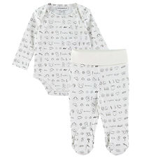 Emporio Armani Buker/Body l/æ - Hvid/Beige m. Print Emporio Armani Buker/Body l/æ - Hvid/Beige m. Print