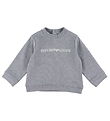 Emporio Armani Sweatshirt - Gråmeleret m. Hvid Emporio Armani Sweatshirt - Gråmeleret m. Hvid