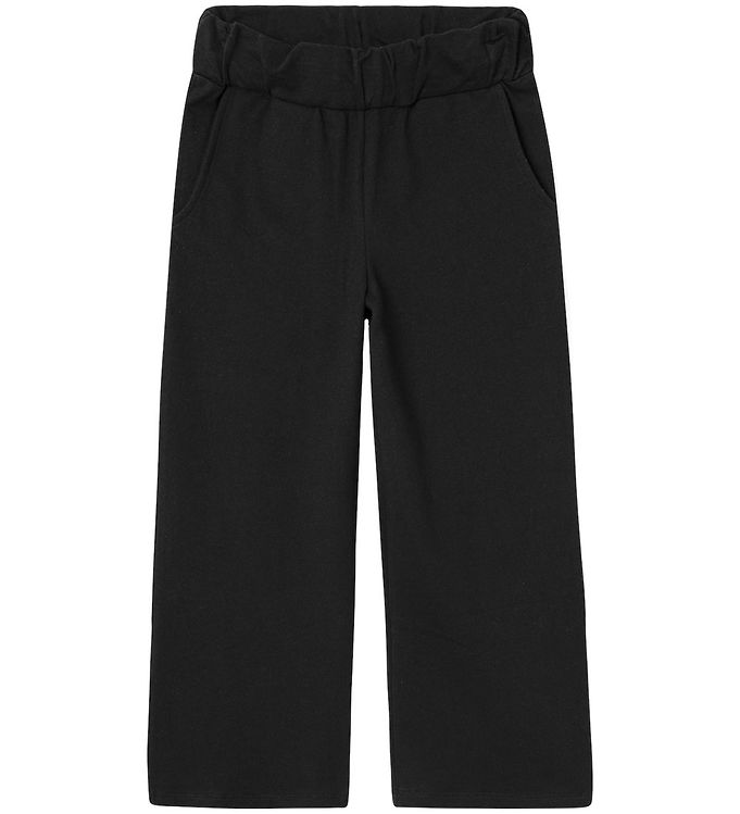 Name It Sweatpants Sort Med Brede Ben - Str. 6y 116cm
