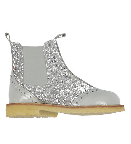 Angulus Støvler - Chelsea - Grå m. Glitter Angulus Støvler - Chelsea - Grå m. Glitter