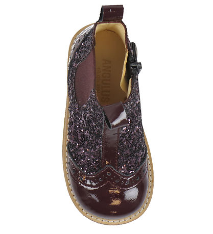 Angulus Støvler - Chelsea - Aubergine m. Glitter Angulus Støvler - Chelsea - Aubergine m. Glitter