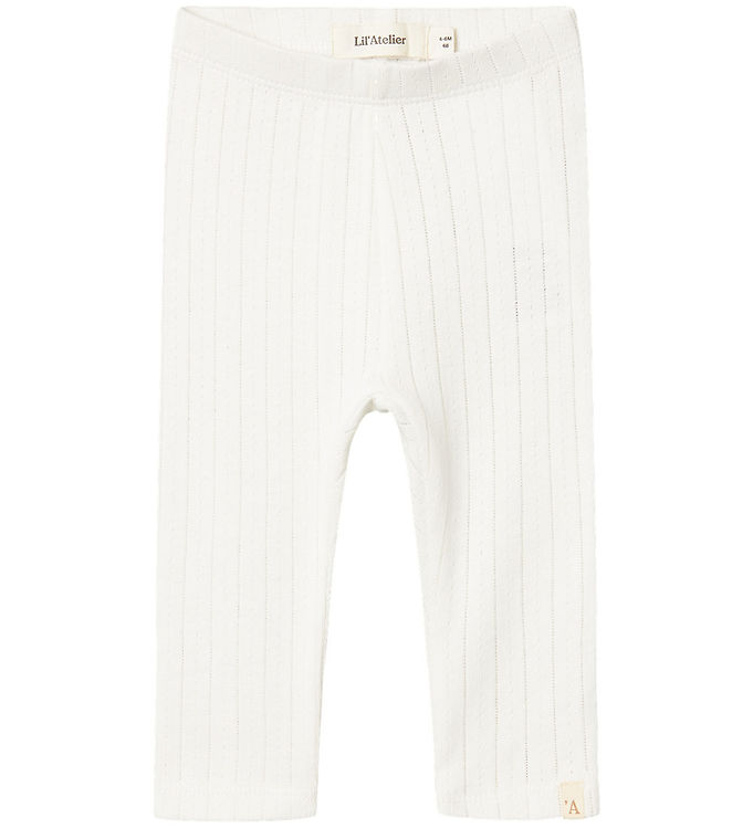 Lil' Atelier Leggings - NbfRachel - Noos - Coconut Milk billede