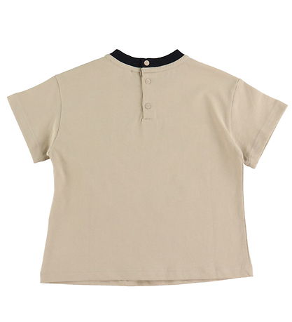 Emporio Armani T-shirt - Oxford Tan m. Sort/Grå