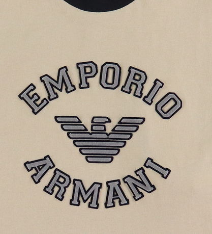 Emporio Armani T-shirt - Oxford Tan m. Sort/Grå