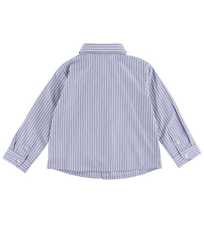 Emporio Armani Skjorte - Blå/Hvidstribet Emporio Armani Skjorte - Blå/Hvidstribet