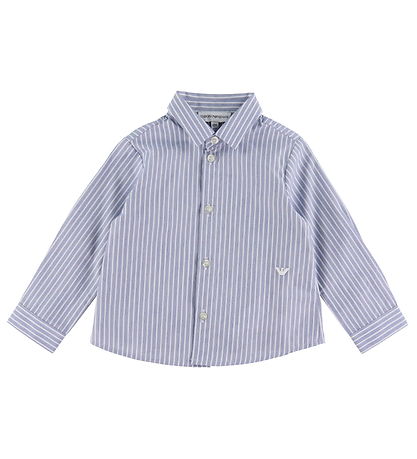 Emporio Armani Skjorte - Blå/Hvidstribet Emporio Armani Skjorte - Blå/Hvidstribet