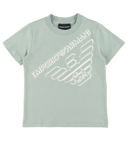 Emporio Armani T-shirt - 3-pak - Navy/Brun/Grøn m. Print