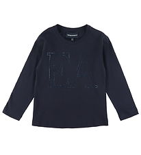 Emporio Armani Bluse - Navy m. Similisten Emporio Armani Bluse - Navy m. Similisten