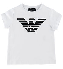 Emporio Armani T-shirt - Hvid m. Sort Emporio Armani T-shirt - Hvid m. Sort