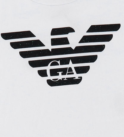 Emporio Armani T-shirt - Hvid m. Sort Emporio Armani T-shirt - Hvid m. Sort