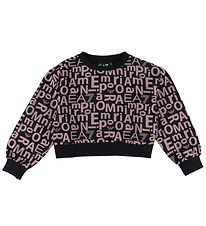 EA7 Sweatshirt - Cropped - Fancy Black/Gammelrosa EA7 Sweatshirt - Cropped - Fancy Black/Gammelrosa