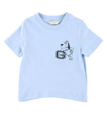 GANT T-shirt - Fresh Blue m. Hund GANT T-shirt - Fresh Blue m. Hund