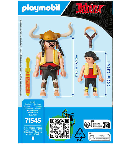 Playmobil Asterix - Huevos Y Bacon og Pepe - 71545 - 8 Dele