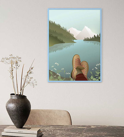 Vissevasse Billederamme - Træ - 30x40 cm - Air Blue