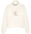 Calvin Klein Bluse - Strik - Monologo Rollneck - Ivory Calvin Klein Bluse - Strik - Monologo Rollneck - Ivory