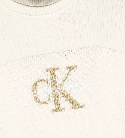 Calvin Klein Bluse - Strik - Monologo Rollneck - Ivory