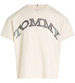 Tommy Hilfiger T-shirt - Tommy Dot Foil - Heathered Oat Tommy Hilfiger T-shirt - Tommy Dot Foil - Heathered Oat