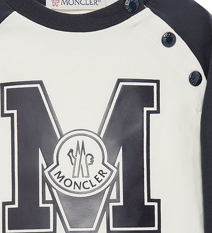 Moncler Bluse - Hvid/Navy Moncler Bluse - Hvid/Navy