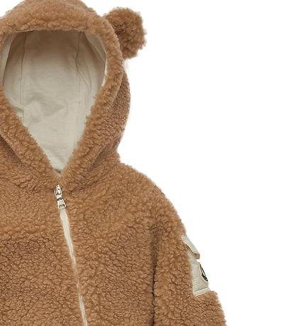 Moncler Køredragt - Teddyfleece - Brun m. Ører Moncler Køredragt - Teddyfleece - Brun m. Ører