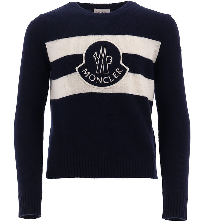 Moncler Bluse - Uld - Navy m. Hvid