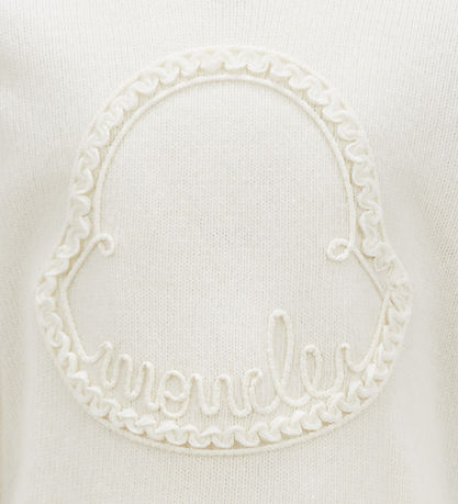 Moncler Bluse - Uld - Hvid m. Logo Moncler Bluse - Uld - Hvid m. Logo